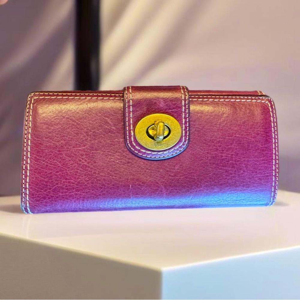 COACH Purple Long Wallet